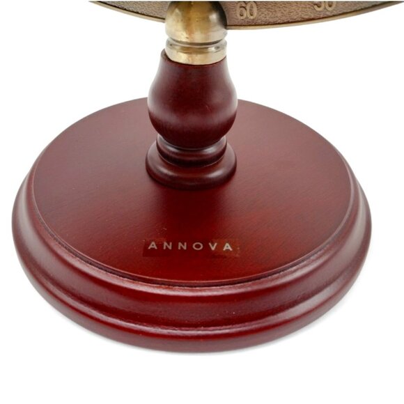 Annova 10" Antique Globe with Brass Metal Arch and Solid Wood Base World Map - Picture 13 of 15